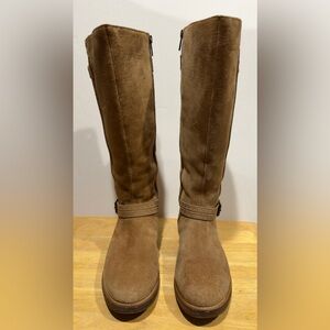 UGG Gellar Tall Boot Zipper Chestnut Suede, Women’s Size 8